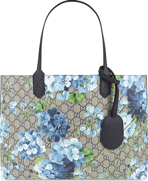 gucci linea a small tote blooms|gucci guccissima tote bag.